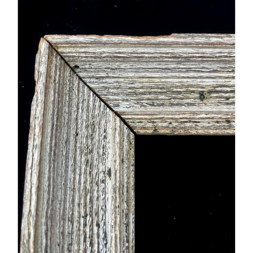 Vintage Modernist Wood Picture Frame 20 x 24 Whitewash Antique Heydenryk Style